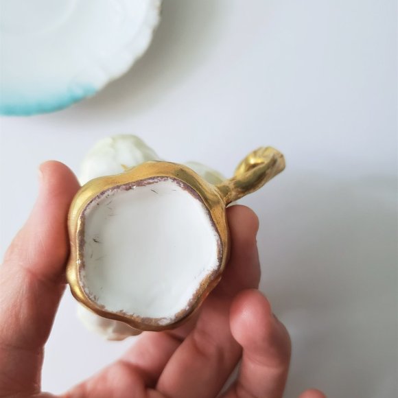 Rare Vintage Floral Shaped Hand Painted Espresso Cup - Picture 6 of 7